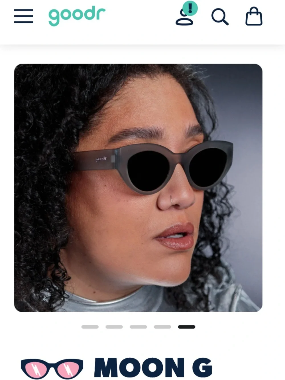 goodr Matte Grey Cat-Eye Sunglasses for Women
